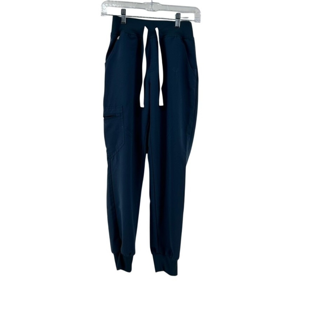 FIGS Zamora Scrub Pants Womens XXS Navy Blue High Waist Jogger 1000207